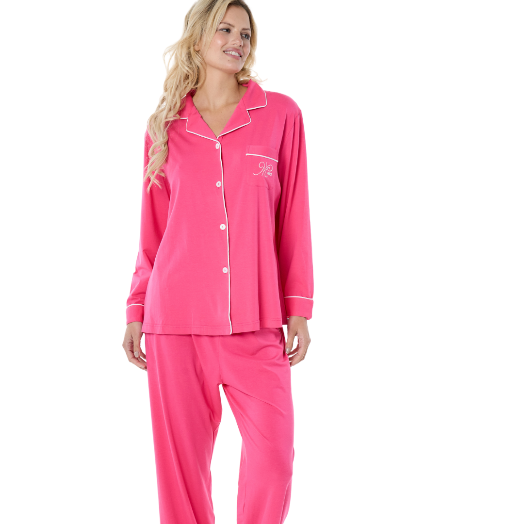 Art. 570608 Pijama largo camisero ALGODÓN