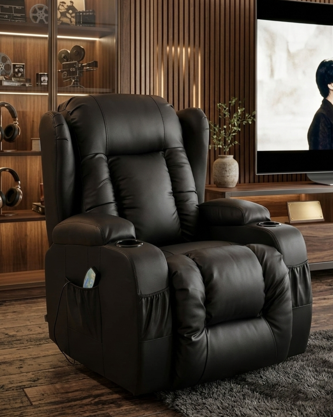 SILLÓN RECLINABLE AUTOELEVABLE CON MASAJEADOR Y CALOR